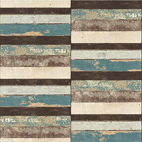 Industrial Brick Effect Wallpaper Blue Teal Vinyl Paste The Wall Textured