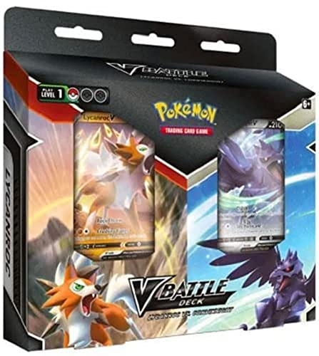 Pokemon Paquete de mazo de batalla doble - Corviknight V contra Lycanroc V: 128 cartas