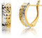 14 Karat 585 Gold Ohrringe Creolen Bicolor Glänzend Ohrschmuck – SIT023