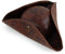 YWINETO Piratenhut für Erwachsene Braun Used-Look Leder Kolonial Stil Tricorn Hut Piratenkappe Verkleidung Kolonial Mittelalter Accessoire für Piraten Mottoparty Halloween Cosplay, Einheitsgröße