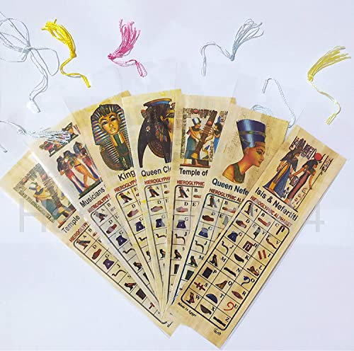 Ägyptisches Papyrus-Papier Set mit 10 Lesezeichen Lesezeichen Geschichte Lernset