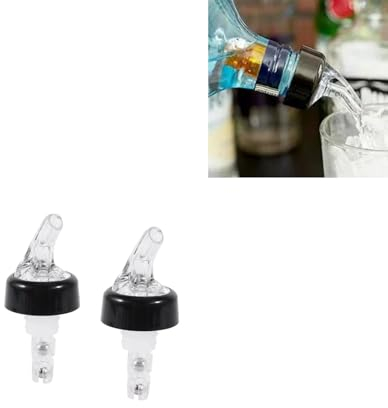 2Pcs Measure Pourer, 50ML Measured Liquor Bottle Pourers Pourer Spout Bottle Pourer Liquor Bottle Pourers Bottle Jigger Drink Wine Dispenser Reusable(White)