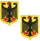 2 St. Gold Deutschland Adler Patch Taktisch Adler-Schild Patch mit Verschluss für Kleidung Taschen Rucksack Uniform Weste Hundegeschirr Militär Taktisch Draussen Ausrüstung