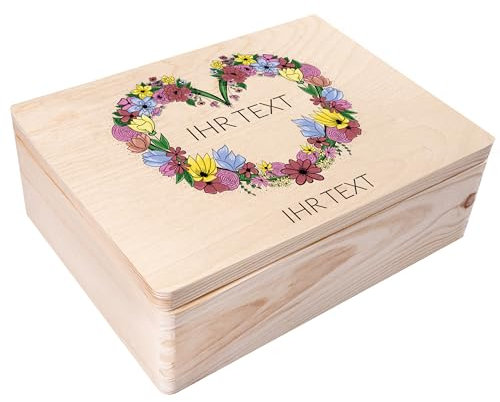 Creative Deco Personalisierte Geschenke Wunschtext Holzkiste | Dein Eigener Beliebig Text Individuelle Geschenk | Geschenkkiste Geschenkbox | Für Frauen, Männer und Paar