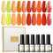 ROSALIND UV Gel Nagellack Set Gelb Orange Rot Glitter Rot Gel Nagellack Set 10 Farben UV LED Shellac Nagellack Langlebig Nail Art Maniküre Salon für Nagel Design
