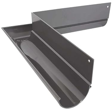 Renoplast® R50 Aluminium Dachrinnenwinkel | äußenwinkel 90° Grau | Dachrinnen Regenrinne Dachentwässerung Blechkantprofile | Gartenhaus Carport Terrasse Balkon-Steckrinne | Rinne für Dach