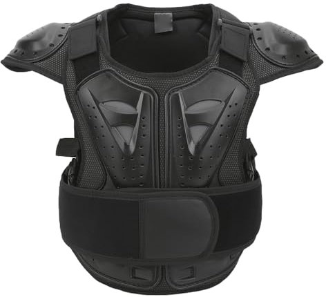 Gilet da Equitazione Per Bambini Armatura da Equitazione Per Motociclista Gilet Protettivo Per Motocicletta con Protezione Per La Schiena sul Petto da Bicicletta Confortevole(L)