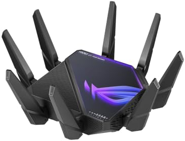 ASUS Rog Rapture Gt-Axe16000 Wireless Router 10 Gigabit, W128276835 (Wireless Router 10 Gigabit Ethernet Tri-Band (2.4 GHz / 5 GHz / 6 GHz) Black)