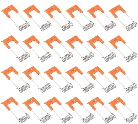 PATIKIL 49x16mm Deckenleuchte Federklemmen 50 Pack Emittierende Diode Einbauleuchte Zubehör Befestigung Klammern für Decke Lampe Orange