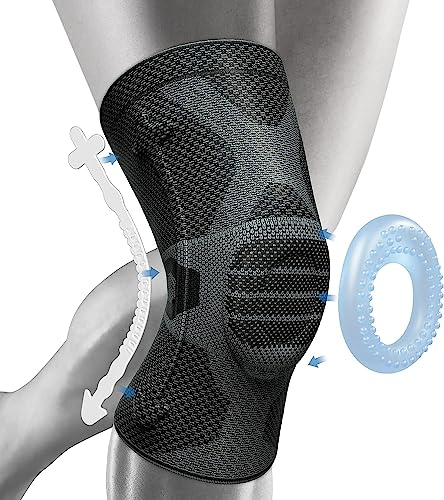 NEENCA Kniestütze, Komprimierte Kniebandage mit Patella Gel Pads & Feder Seitenstabilisatoren, Medizinischer Knieschützer für Laufen, Meniskusriss, Arthritis, Gelenkschmerzlinderung, ACL, Erholung