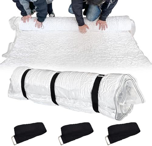 Mattress Vacuum Bag for Memory Foam Mattress, Latex Mattress Vacuum Seal Bag with Straps, Moving, Storage and Shipping (Single/Bunk Bed/Cot Bed/Moses Basket)