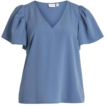 Vimathilde S/S V-Neck Flounce Top/Ka