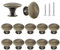 ShipeeKin 12x Vintage Antike Schrankknöpfe Runde Bronze Schubladenknöpfe Schrankknauf Möbelknöpfe Türknäufe 30mm für Kommode Garderobe Badezimmer, Büro, Küche