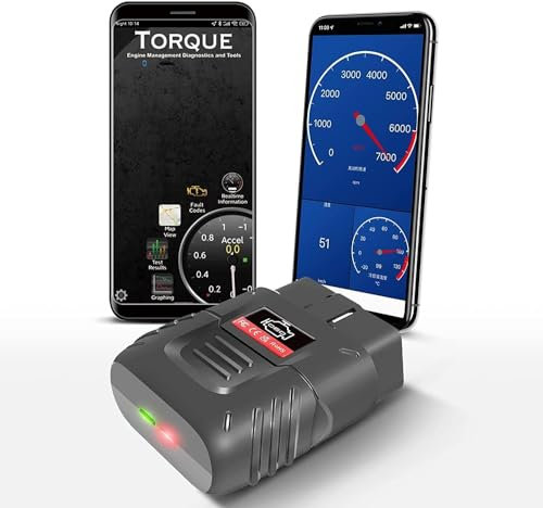Wireless OBD2 Diagnostic Device Bluetooth, iOS & Android & Windows - 3000 Code Database - Suitable for Car, OOBD2 Adapter Fault Code Reader Scan with OBDII/EOBD Protocol