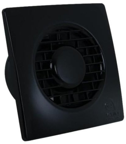 Vortice Bathroom Extractor Fan with Timer, 100mm, Black