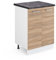 Vicco Küchenunterschrank R-Line, Küchenkommode, Sonoma/Weiß, 60 cm, AP Anthrazit