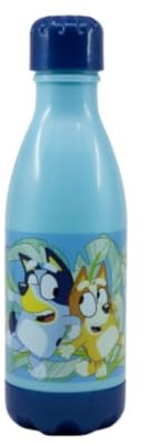 My sweety pop - BPA Free Plastic Water Bottle for Kids - Nursery - School - Holiday - Meal - 23.5cm - 560ml - Hydration - Gift Idea - Bluey - Blue - For Boys