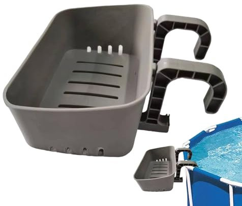Generico Cestino Portaoggetti Bordo Piscina | Vassoio Cesto Portaoggetti Bordo Piscina | Organizer per Giocattoli da Piscina | per Piscina Fuori Terra per Giocattoli da Piscina