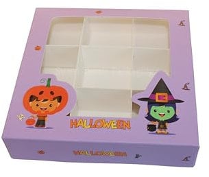 Purple Kids Halloween Pick and Mix Window Boxes - Pack of 10 with Halloween Packaging