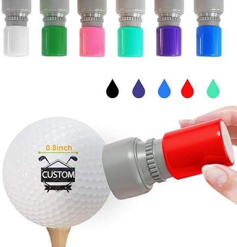 Macchiole Custom Golf Ball Markers Personalised Self-Ink Golf Ball Stamp with Name Monogram Golf ball Stamper Waterproof Ball Marker Gifts for Golfer