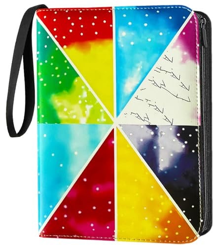 Sammelalbum 900 Karten Sammelalbum 9 fächer Sammelkarten Album Mappe Card Binder mit Schutzhülle (Farbig)