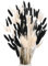M METERXITY 120 Pcs Herbe de Queue de Lapin 17 Pouces Queue de Lapin Fluffy Herbe Fleurs Séchées Branches Remplisseur de Vase Décoration en Herbe de Pampa Séchée pour Maison/Vase [Blanc, Noir]