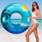 HeySplash Pool Schwimmring Erwachsene, 42 Zoll Groß Schwimmreifen mit Griff, Aufblasbar Wasserspielring, Hawaii Spaß Schwimmen Spielzeug Float Fluss Pool Strand See Party Dekoration, Blau Grün Strand
