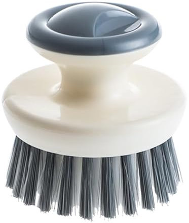 1pc Soap Dispensing Palm Brush Storage Set Kitchen Brush With Holder For Pot Pan Sink Cleaning Ergonomic Palm Scrubber With Handle For Kitchen Cleaning