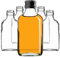 KADAX Lot de 100 flasques en verre de 100 ml avec bouchon à vis, mini bouteilles vides à remplir, mini bouteilles de liqueur, bouteilles d'alcool (noir)