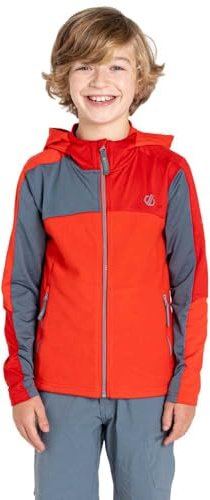 Dare2b Thriving IV Stretch Midlayer - Kinder Midlayer | Reißverschlusstaschen - Rot - 11-12yrs