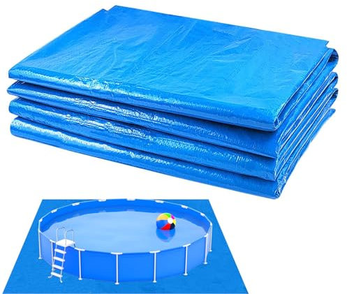 Tadre de Doublure carré pour Les piscines au-Dessus du Sol, 2,74m 3,35m 3,96m 4,88 m Pool, résistant à la Perforation sous Mat Protecteur extérieur pour Le béton, pelouse