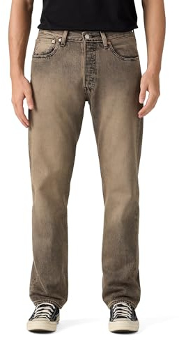 Levi's Herren Jeanshose 501 Original mit Knopfleiste, Straight Fit, Braun (Ancient Space Od), W32/L32