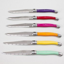 Coffret 6 couteaux Laguiole couleurs