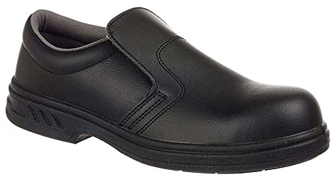 Portwest FW81 Water Resistant Steelite Slip On Safety Shoe S2 Black, 39