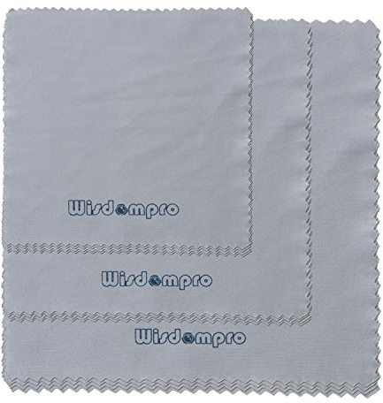 Wisdompro®, confezione da 12 panni in microfibra per la pulizia di fotocamera con lente ottica, vetro, schermi di telefoni, iPhone, iPad, tablet, laptop, schermo LCD, computer o monitor e altre superfici delicate