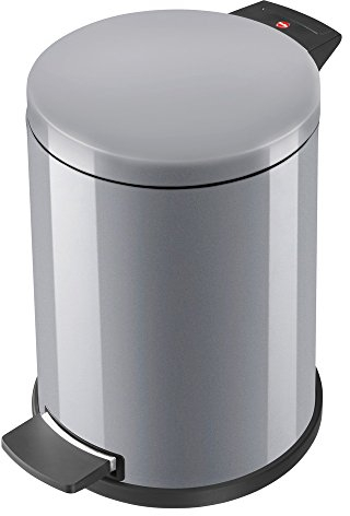 Hailo ProfiLine Solid M 0514-079 Bin (Sheet Steel, 12 litres, Plastic Inner Bucket, Non-Slip Base)