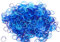 Mytoptrendz® 500pcs Mini Thin Small Soft Rubber Bands Soft Seamless Elastic Hair Bands for Braiding and More (Blue Mix)
