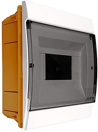 Unterputz Verteilerkasten IP40 4/7 Module Sicherungskasten Unterverteilung Unterverteiler weiß Marlanvil 0872