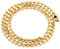 DonDon Herren Halskette Edelstahl Kugelkette 60 cm Gold