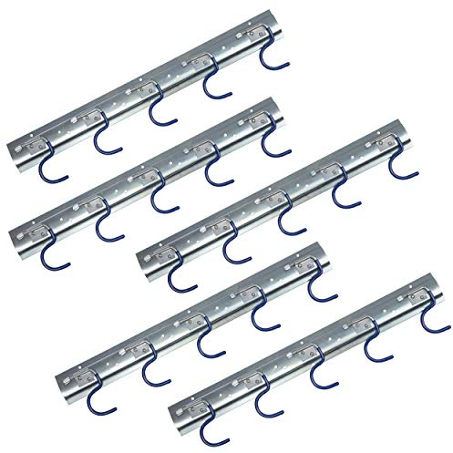 ONVAYA Geräteleiste 50 cm Stahl | Gerätehalter | Wandhalterung | Ordnungsleiste | Aufbewahrung | Werkzeughalter 5 Stück