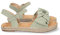 shoes&blues.es Sandalia plana de yute casual con lazo y pulsera ajustable. Coleccion primavera verano. Talla 39 Verde