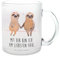 Mr. & Mrs. Panda Teetasse Faultier Pärchen - Geschenk, Liebespaar, verliebt, Teeglas, Teebecher, Faultier Geschenk, Tasse mit Henkel, Faultiere,