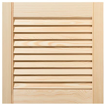 ben+camilla.com Lamellentüren 39,5 x 39,4 cm Holztür natur mit offenen Lamellen für Regale, Schränke, Möbel | Kiefer Holz unbehandelt