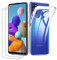 iLiebe Klar Silikon Hülle für Samsung Galaxy A21s handyHülle mit Schutzfolie, Galaxy A21s handyHülle transparent Ultra Silikon Bumper Cover TPU Ultra Slim Schutzhülle für Galaxy A21s Schutzfolie