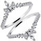 Lot de 2 bagues en argent sterling 925 avec zircone cubique taille marquise WR133, L1/2, Cristal, Zircone cubique