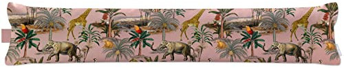 Izabela Peters Luxurious Eco-Friendly Draught Excluder - Safari Voyage - Rosewater - Standard - Window Door Seal, Fabric Draft Excluder Cushion Stopper For Door Bottom