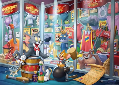 Ravensburger Puzzle 16925 - Ruhmeshalle von Tom & Jerry - 1000 Teile Tom & Jerry Puzzle für Erwachsene und Kinder ab 14 Jahren