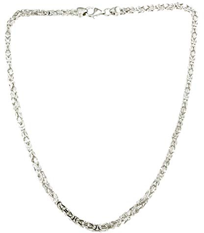 Original italienische Byzantiner Königskette 925 Silber 3 mm 80 cm Silberkette Halskette Damen Herren Anhängerkette Schmuck ab Fabrik tendenze Italy
