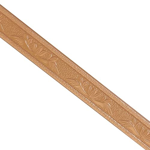 Ryoizen Tapetenbordüre Selbstklebend Wandaufkleber 230x4cm 3D Schaum wandbordüre Abziehen und Aufkleben Bordüre Wandtattoo Wasserdicht für die Wand in Küche Wohnzimmer Schlafzimmer,Kupfer
