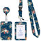DINGFENG 1 Stück Kartenhalter für Schlüsselband, Ausweishalter, Ausweishalter, Lanyard Ausweishalter Schulbedarf, Dunkelblau